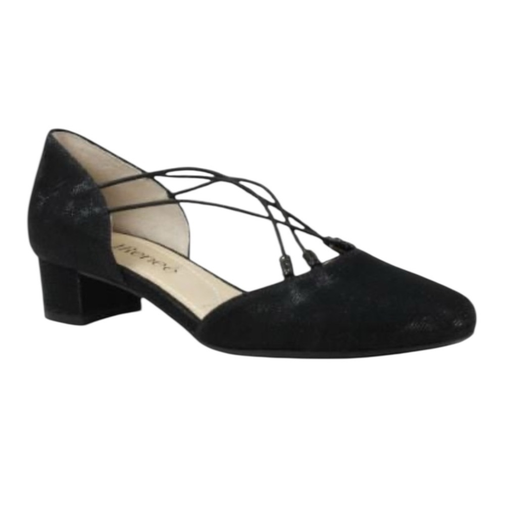 J Renee Charlolette Black Sparkle Fabric Pump Size 8.5